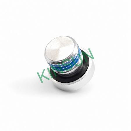 Aluminium anti-losser hoge druk luchtdichte M14 plug - Aluminium anti-losser hoge druk luchtdichte plug met M14 draad en Nylok erop.